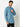 Indivisual Men's Premium Cotton Solid Sea Blue Shirt Kurta