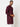 Indivisual Men's Solid Garnet Red Kurta