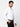 Indivisual Men's Band Collar Solid Bright White Shirt