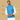 Indivisual Men's Basket Weave Teal Blue Nehru Jacket